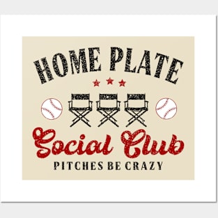 Home Plate Social Club, Midday, Softball Mom, Softball Dad, Softball Game Day, Softball Grandma, Softball Family Posters and Art